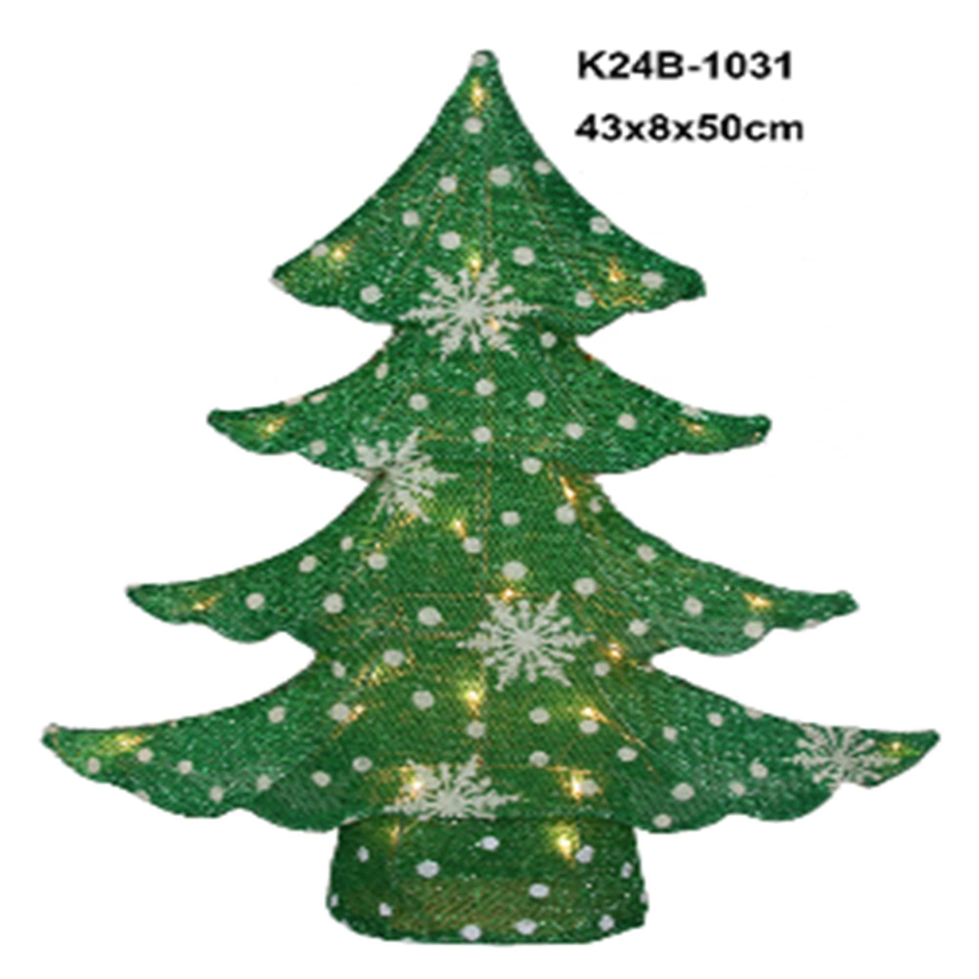 20" 3D Artificial Christmas Tree, Clear Lights